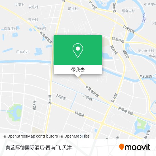 奥蓝际德国际酒店-西南门地图