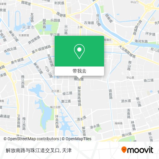 解放南路与珠江道交叉口地图