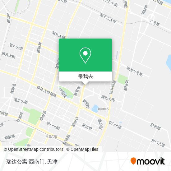 瑞达公寓-西南门地图