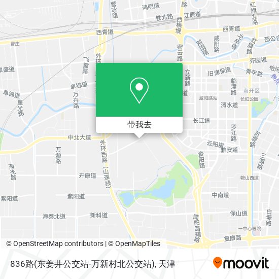 836路(东姜井公交站-万新村北公交站)地图