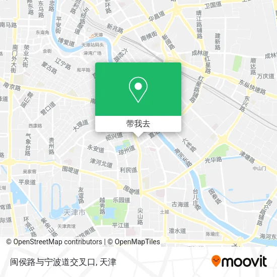 闽侯路与宁波道交叉口地图