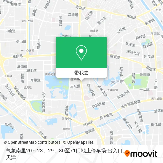 气象南里20～23、29、80至71门地上停车场-出入口地图
