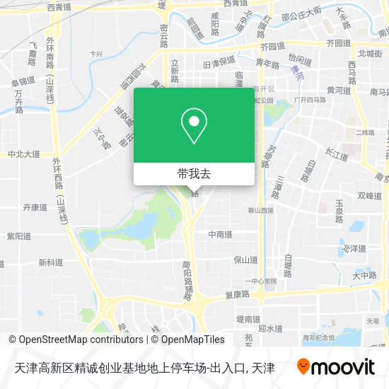 天津高新区精诚创业基地地上停车场-出入口地图