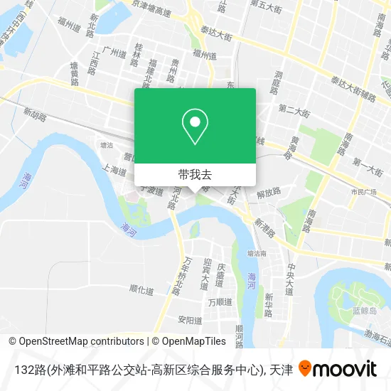 132路(外滩和平路公交站-高新区综合服务中心)地图
