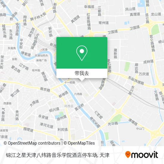 锦江之星天津八纬路音乐学院酒店停车场地图