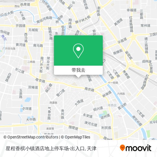 星程香槟小镇酒店地上停车场-出入口地图