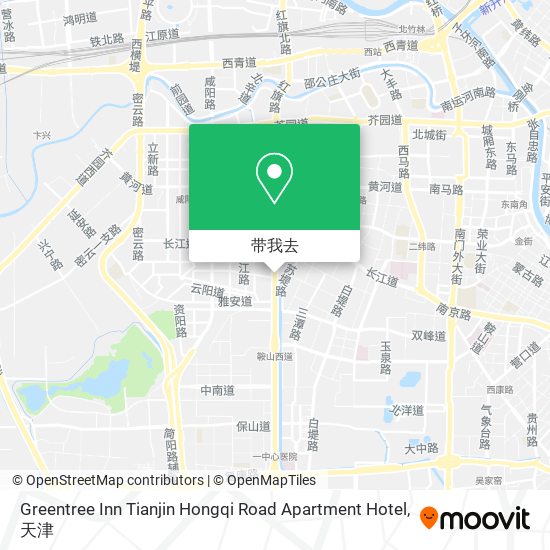 Greentree Inn Tianjin Hongqi Road Apartment Hotel地图