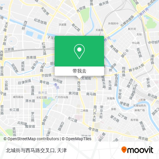 北城街与西马路交叉口地图
