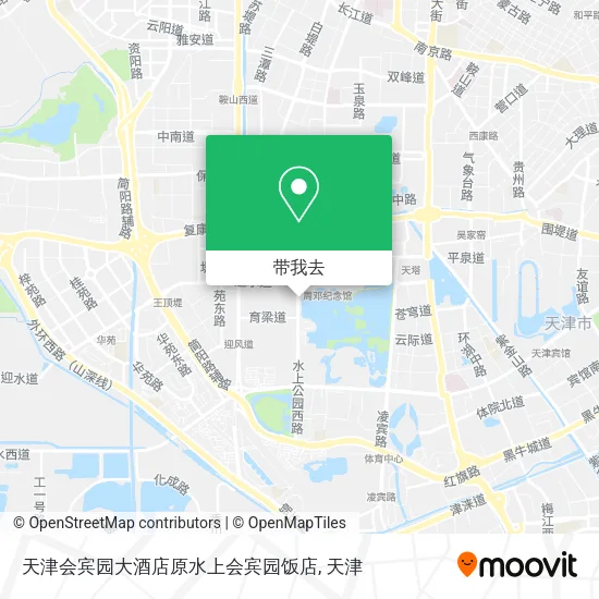天津会宾园大酒店原水上会宾园饭店地图