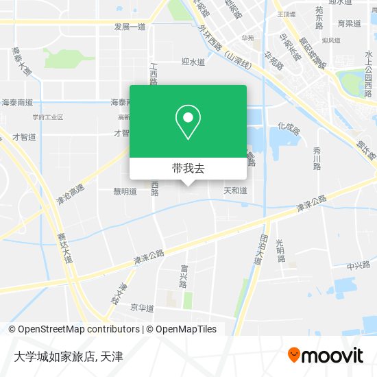 大学城如家旅店地图