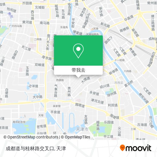 成都道与桂林路交叉口地图