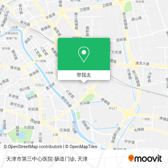 天津市第三中心医院-肠道门诊地图