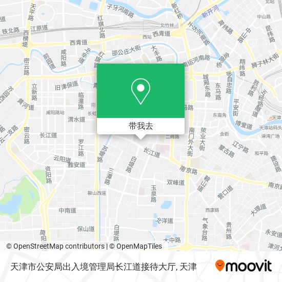 天津市公安局出入境管理局长江道接待大厅地图