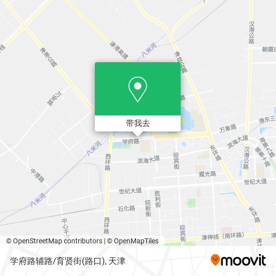 学府路辅路/育贤街(路口)地图