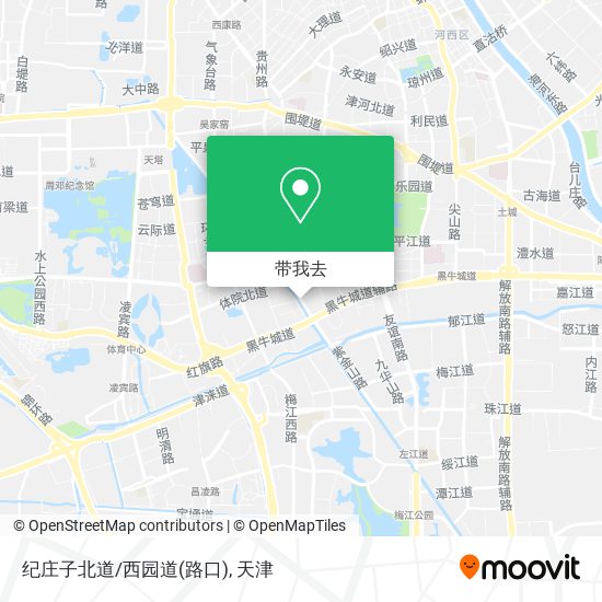 纪庄子北道/西园道(路口)地图