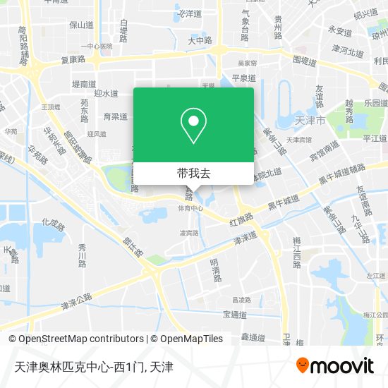 天津奥林匹克中心-西1门地图