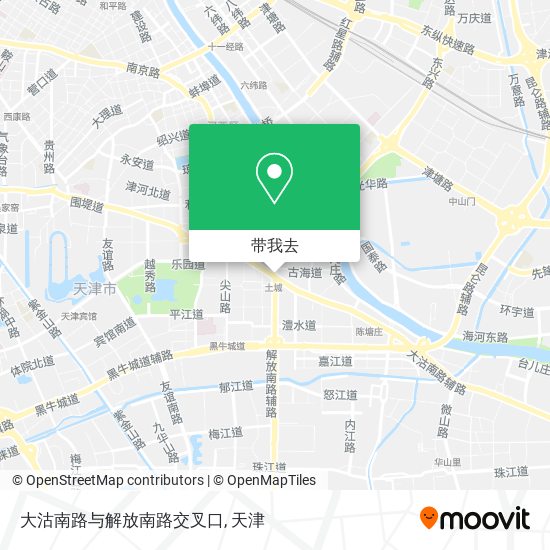 大沽南路与解放南路交叉口地图