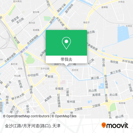 金沙江路/月牙河道(路口)地图