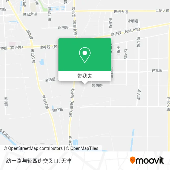 纺一路与轻四街交叉口地图