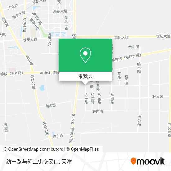纺一路与轻二街交叉口地图