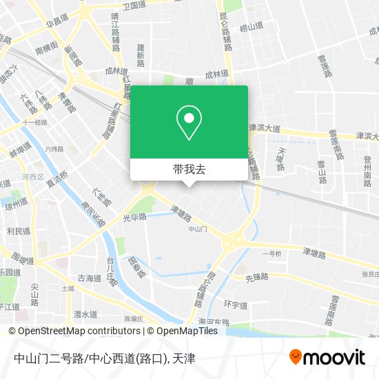 中山门二号路/中心西道(路口)地图