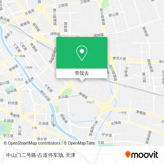 中山门二号路-占道停车场地图