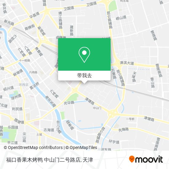 福口香果木烤鸭 中山门二号路店地图