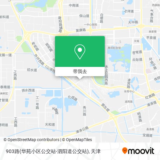 903路(华苑小区公交站-泗阳道公交站)地图