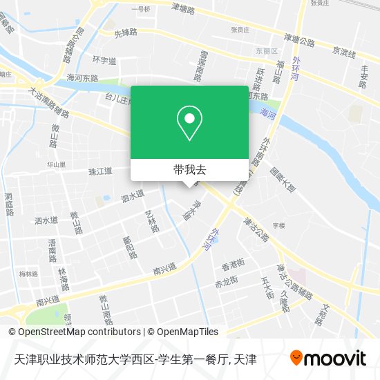 天津职业技术师范大学西区-学生第一餐厅地图