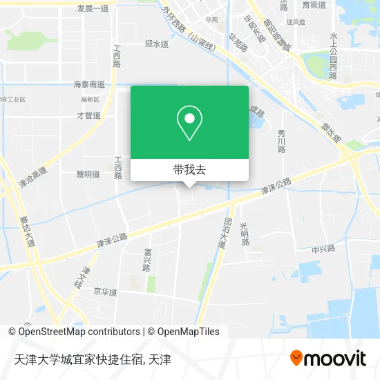 天津大学城宜家快捷住宿地图