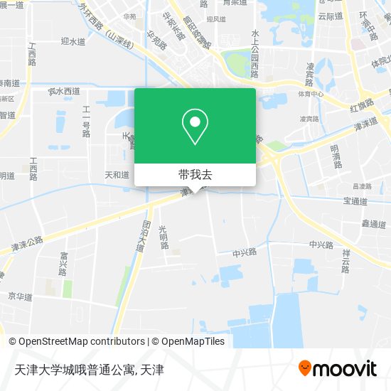 天津大学城哦普通公寓地图