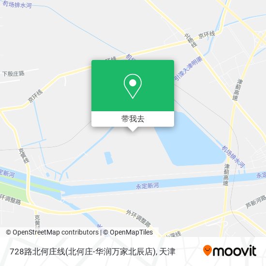 728路北何庄线(北何庄-华润万家北辰店)地图