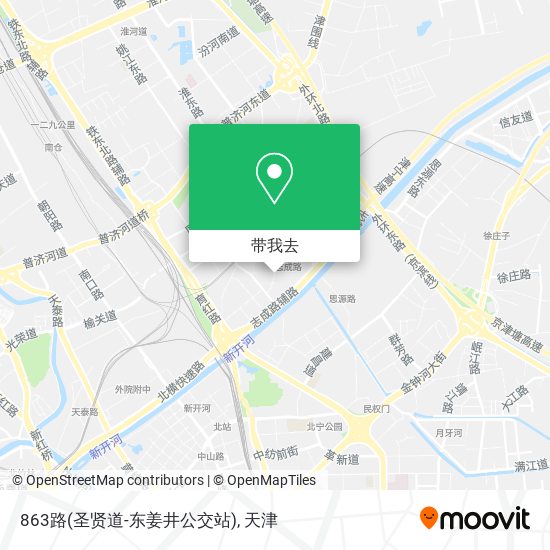 863路(圣贤道-东姜井公交站)地图