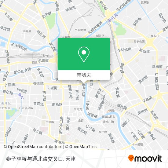 狮子林桥与通北路交叉口地图