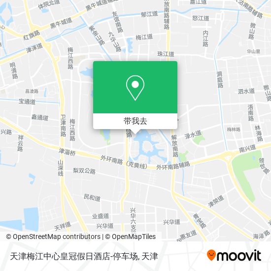 天津梅江中心皇冠假日酒店-停车场地图