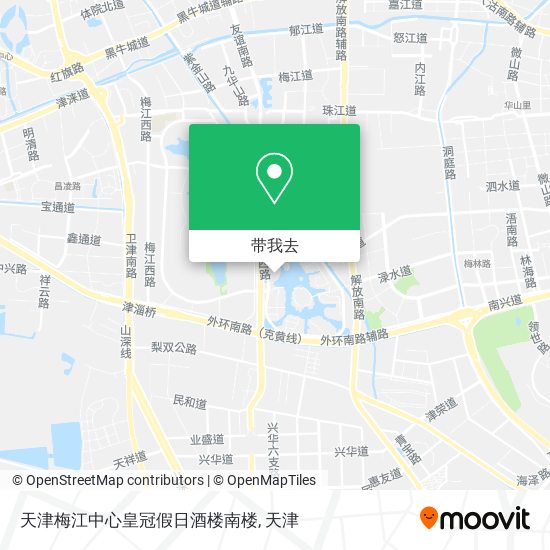 天津梅江中心皇冠假日酒楼南楼地图