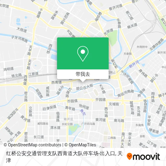 红桥公安交通管理支队西青道大队停车场-出入口地图