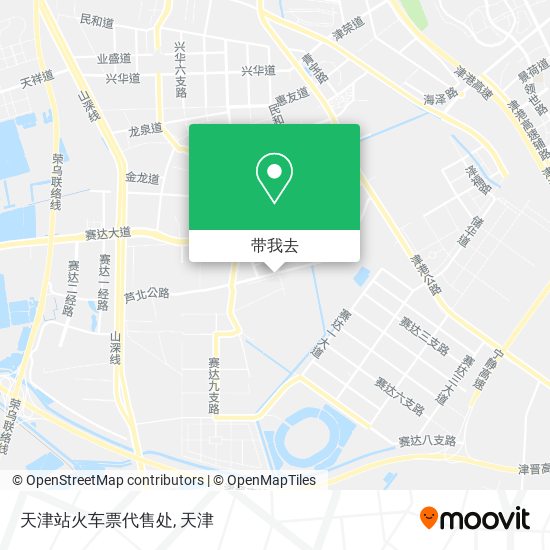 天津站火车票代售处地图