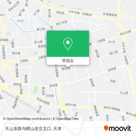 天山东路与崂山道交叉口地图
