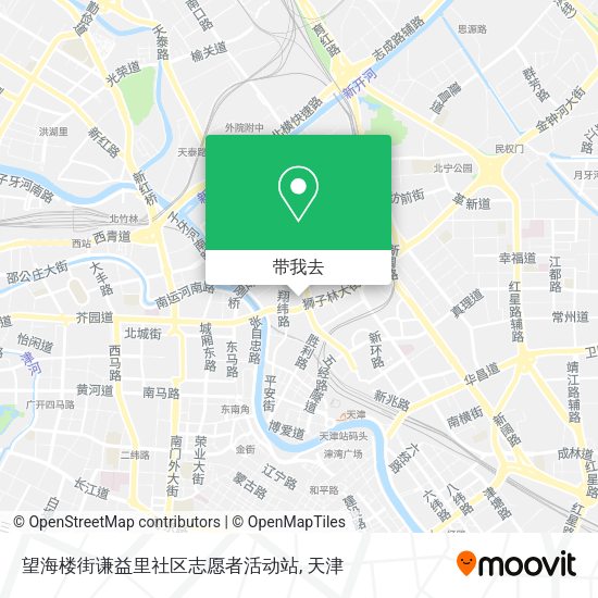 望海楼街谦益里社区志愿者活动站地图