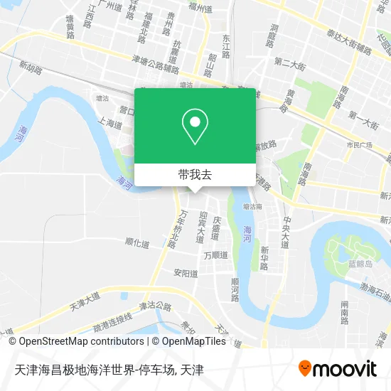 天津海昌极地海洋世界-停车场地图