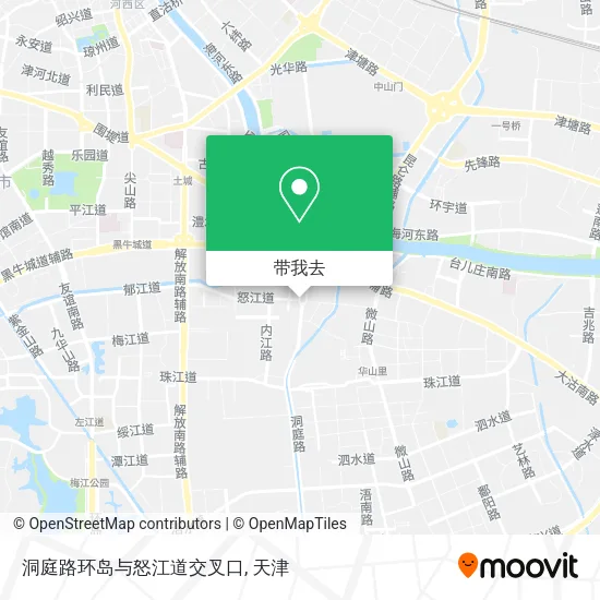 洞庭路环岛与怒江道交叉口地图