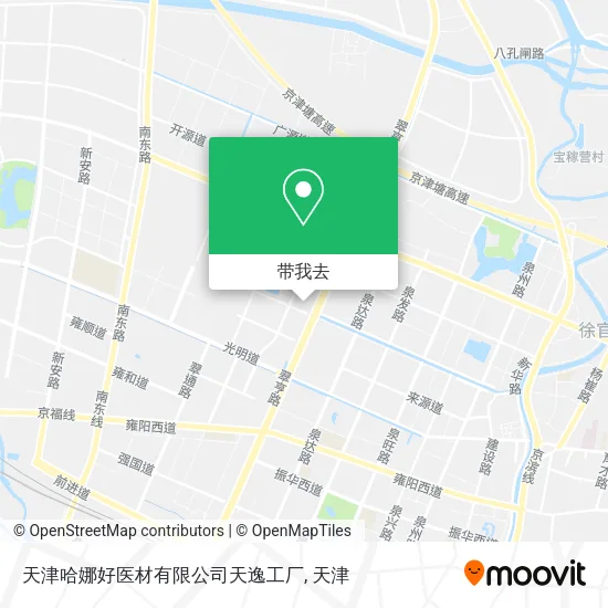 天津哈娜好医材有限公司天逸工厂地图