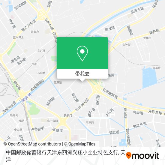 中国邮政储蓄银行天津东丽河兴庄小企业特色支行地图