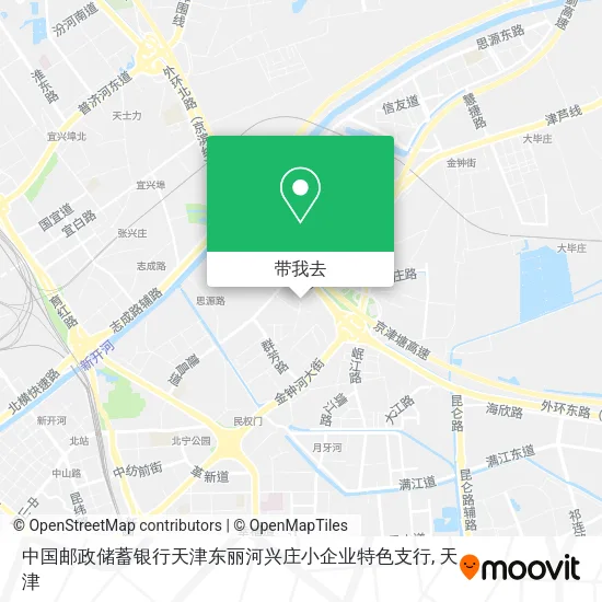 中国邮政储蓄银行天津东丽河兴庄小企业特色支行地图