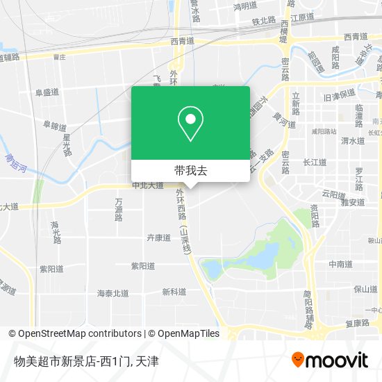 物美超市新景店-西1门地图