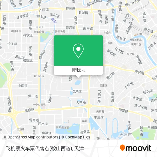 飞机票火车票代售点(鞍山西道)地图