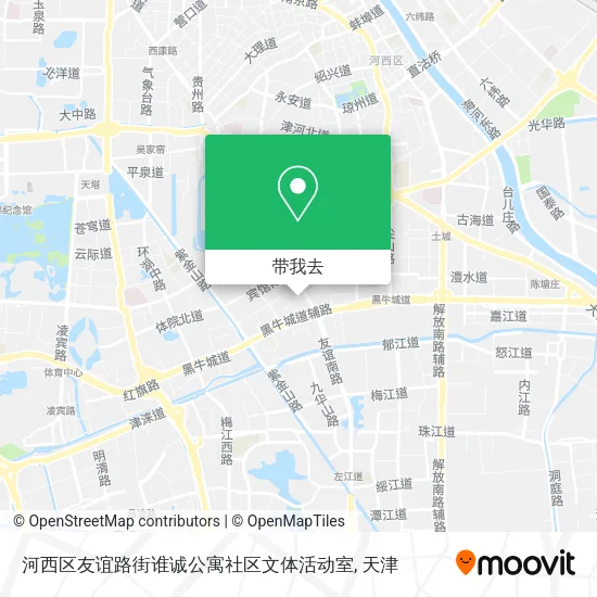 河西区友谊路街谁诚公寓社区文体活动室地图