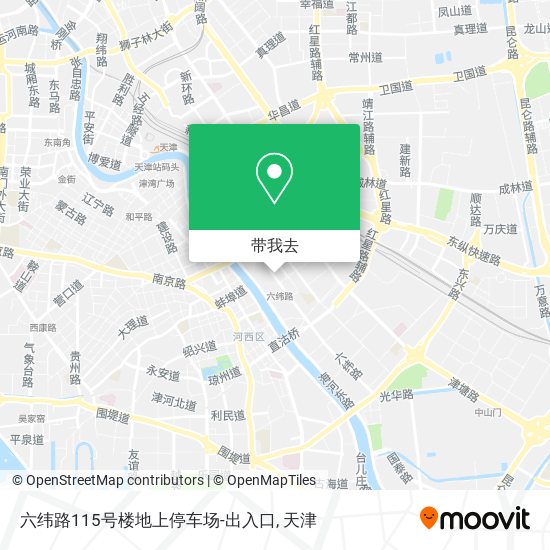 六纬路115号楼地上停车场-出入口地图