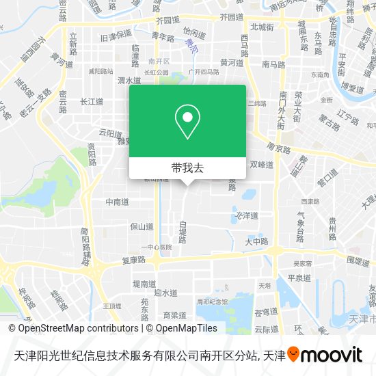 天津阳光世纪信息技术服务有限公司南开区分站地图